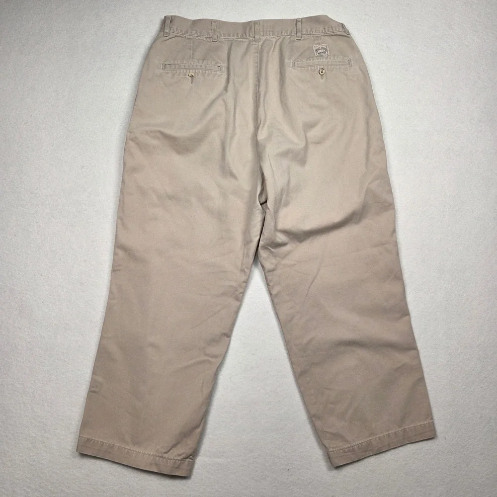 Vtg Polo Ralph Lauren Chinos Mens 33x26‎ Tan Pleated Made in USA Khaki Pants